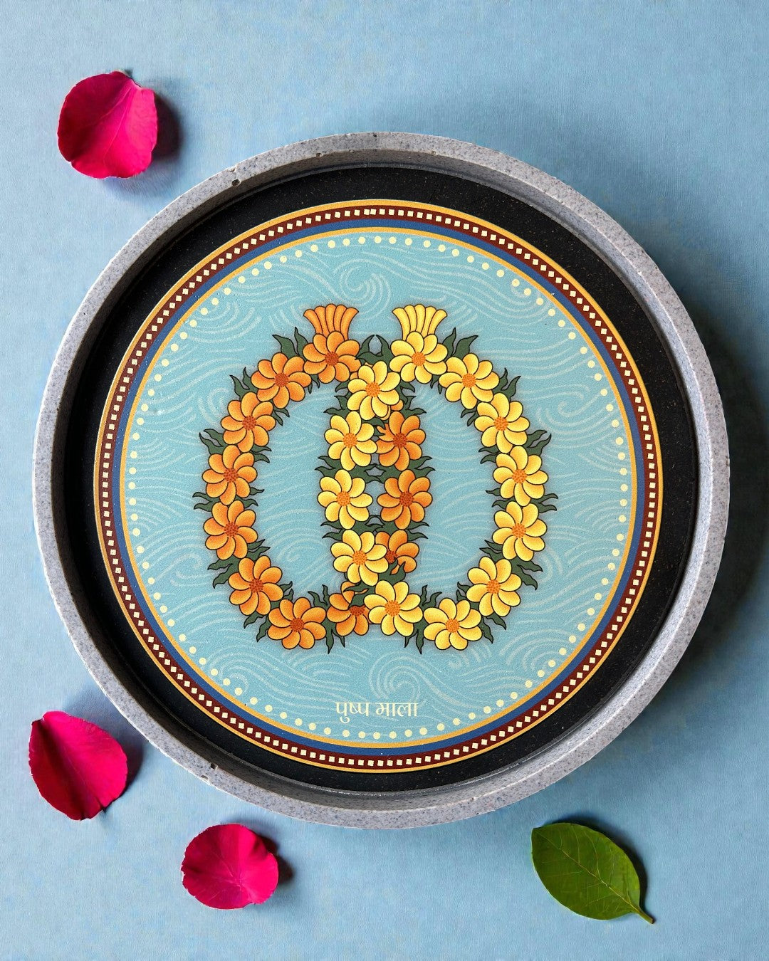 The Garland of Flowers (Pushpa Mala) Jain Swapna Ecofriendly Decor Plate