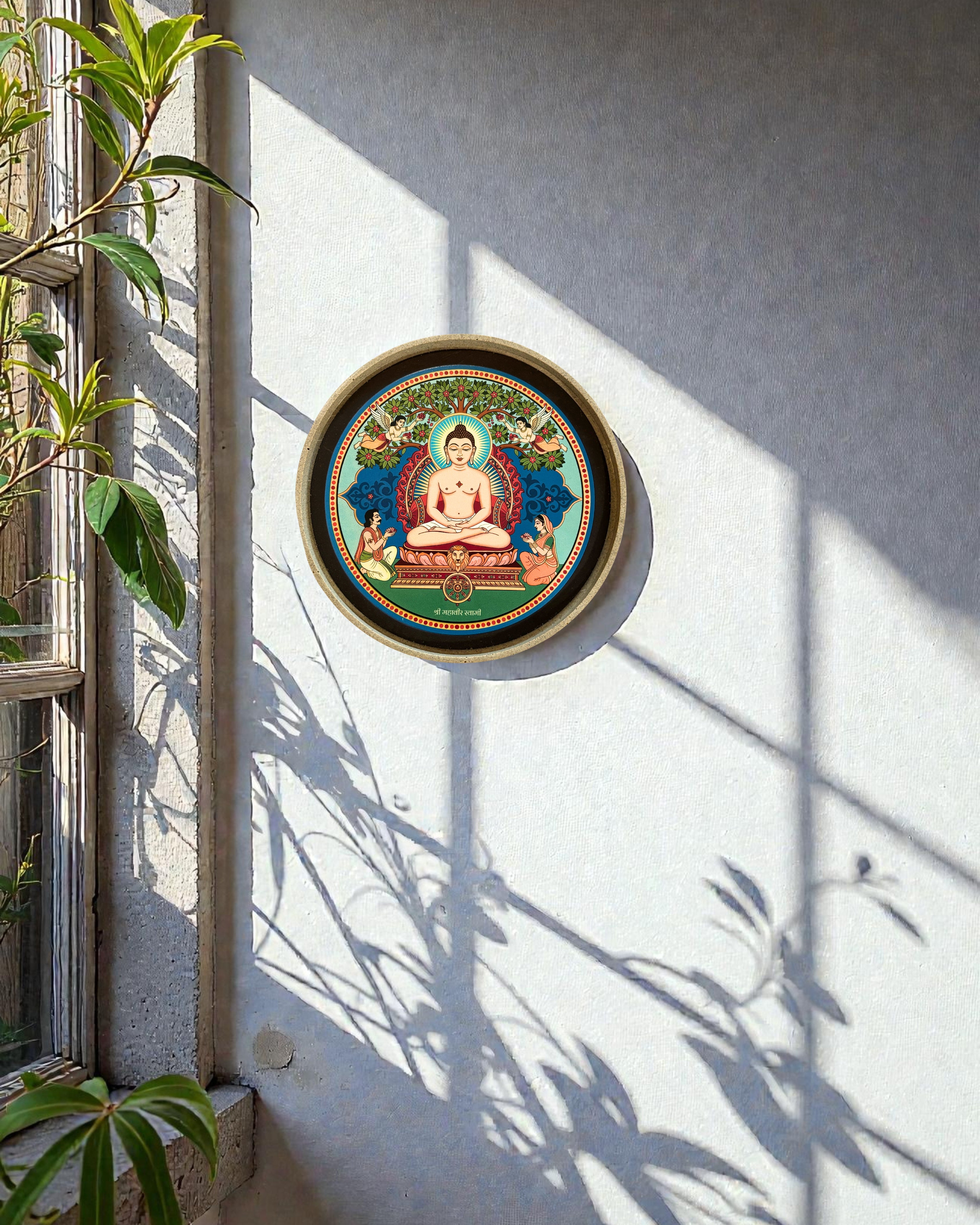 MAHAVIR SWAMI DECOR PLATE - 25 cm