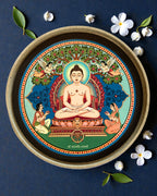 MAHAVIR SWAMI DECOR PLATE - 18.5 cm