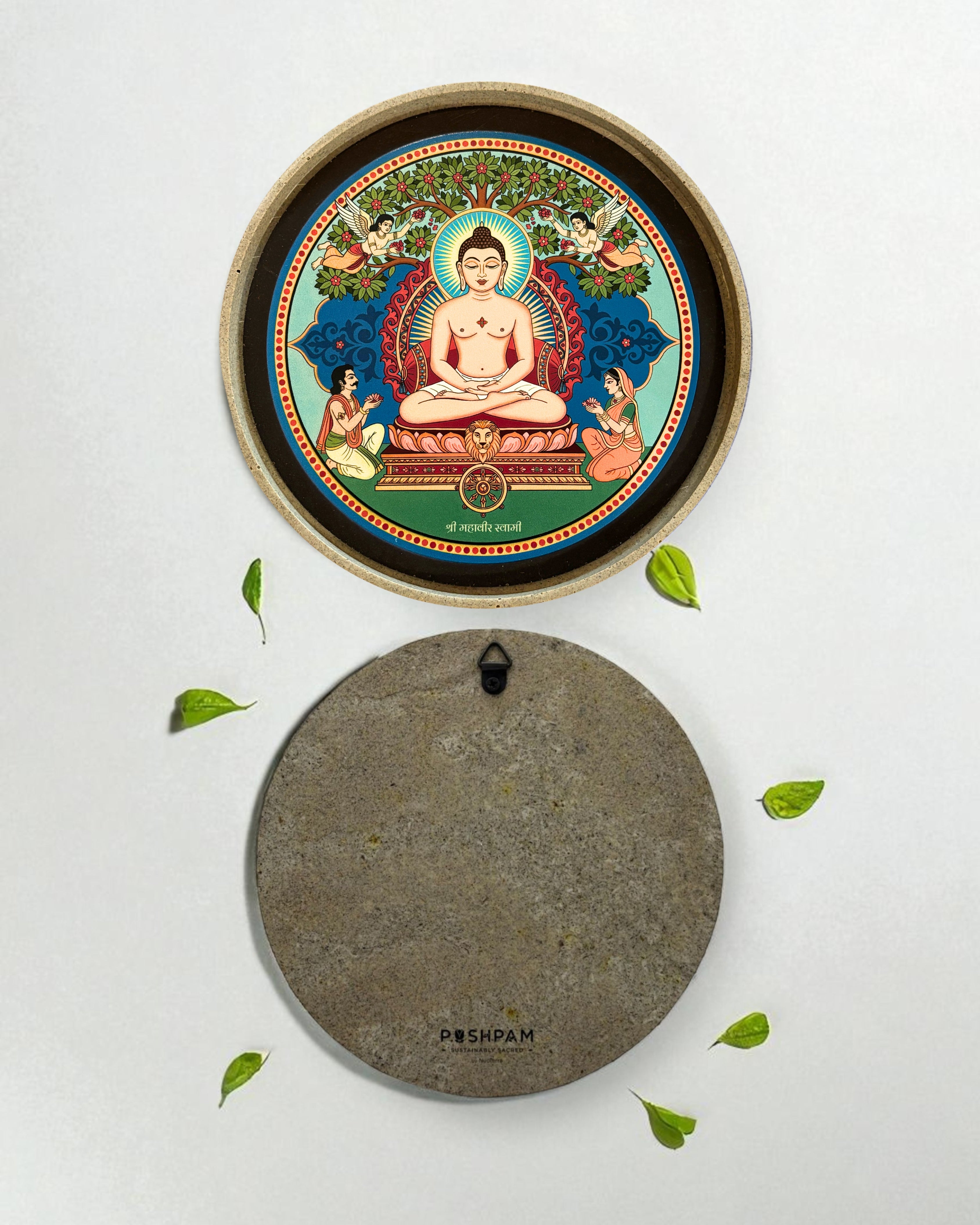 MAHAVIR SWAMI DECOR PLATE - 25 cm