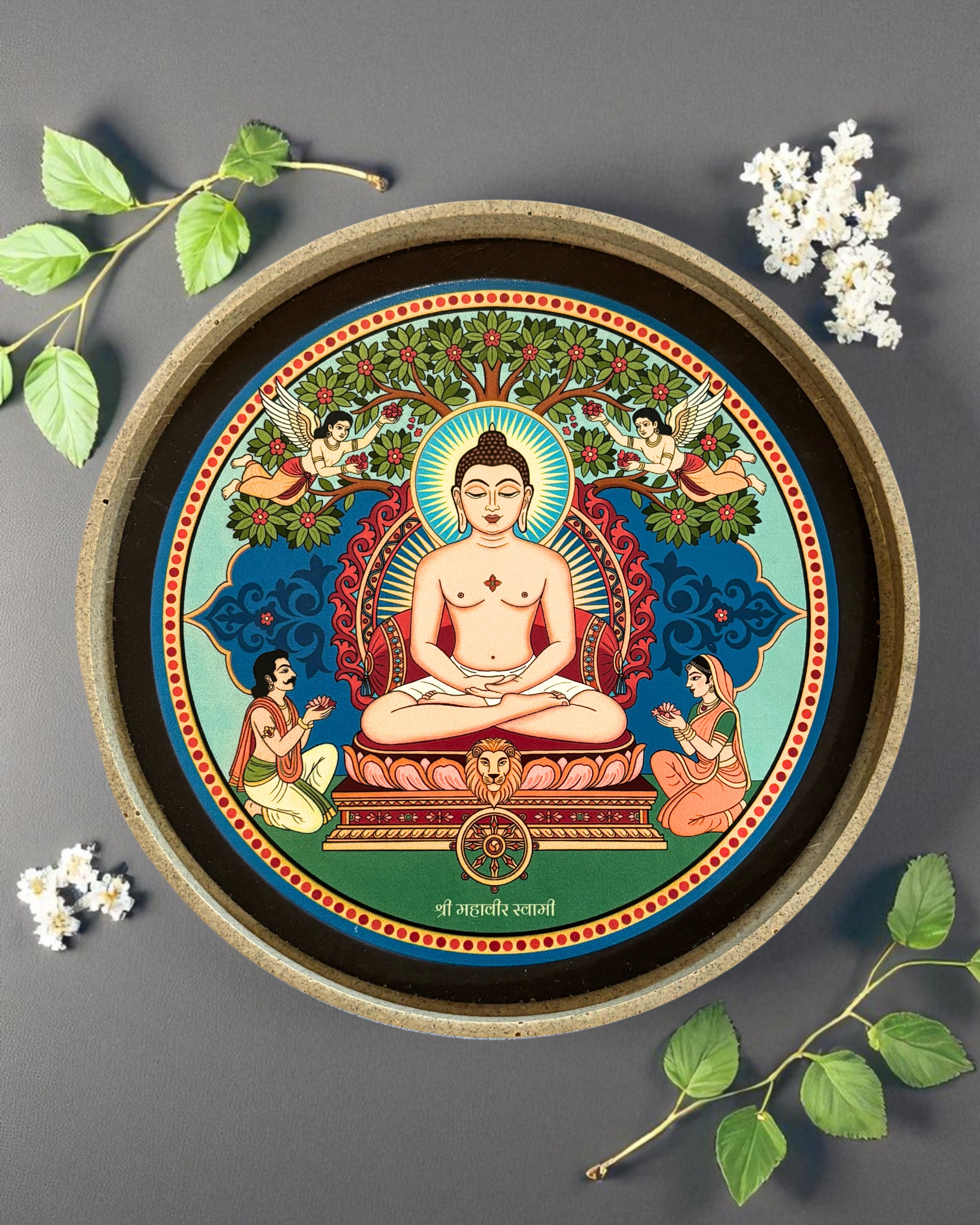 ASHTAMANGAL SET (18.5CM) + MAHAVIR SWAMI (25 CM)