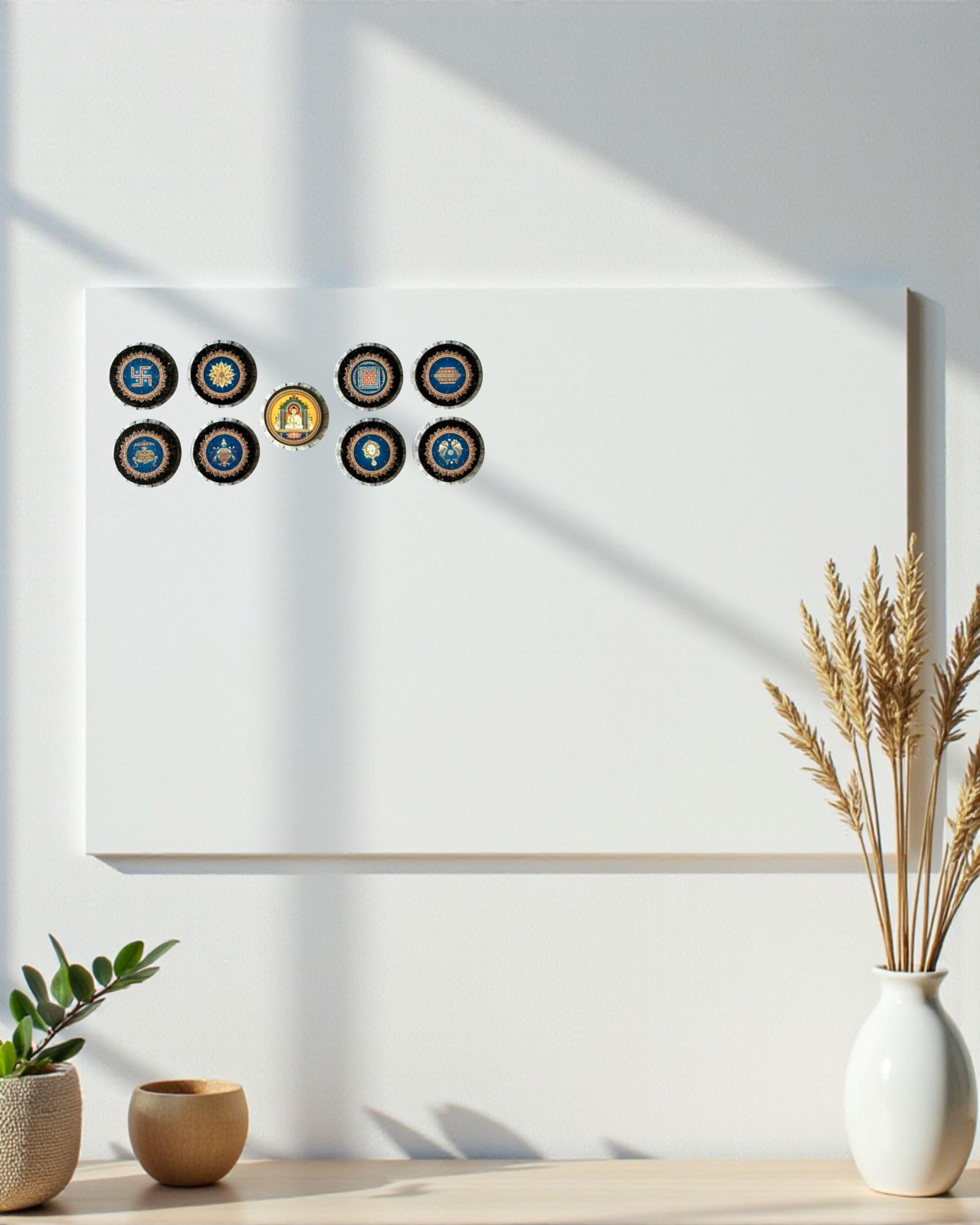 JAIN ASHTAMANGAL SET + MAHAVIR SWAMI - CIRCLE