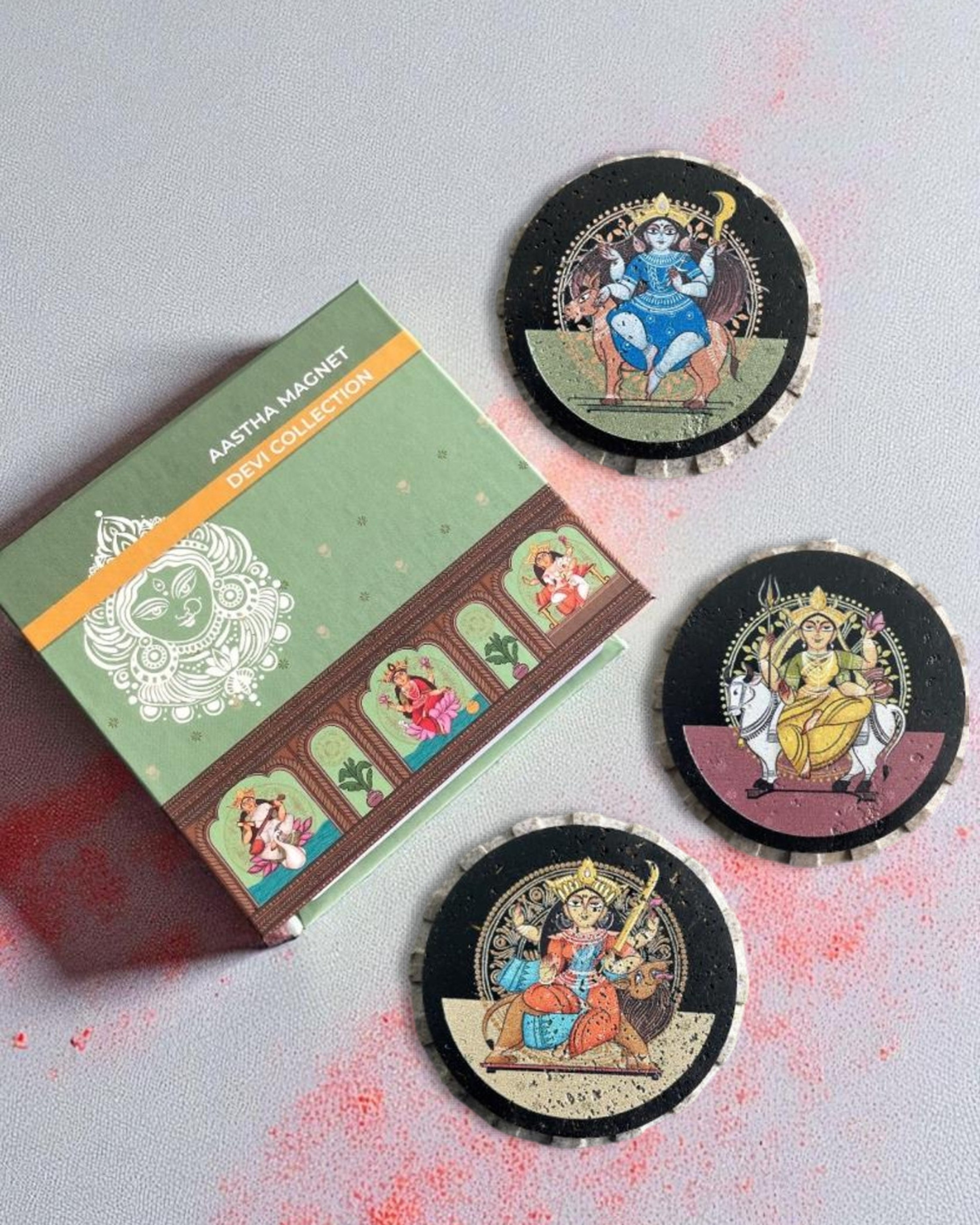 NAVDURGA  - AASTHA MAGNET SET (Circle)