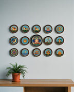 DECOR PLATES 14 SWAPNA SET +MAHAVIR SWAMI - 18.5 cm