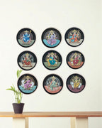 NAVDURGA (SET OF 9) -  DECOR PLATES - 18.5 cm