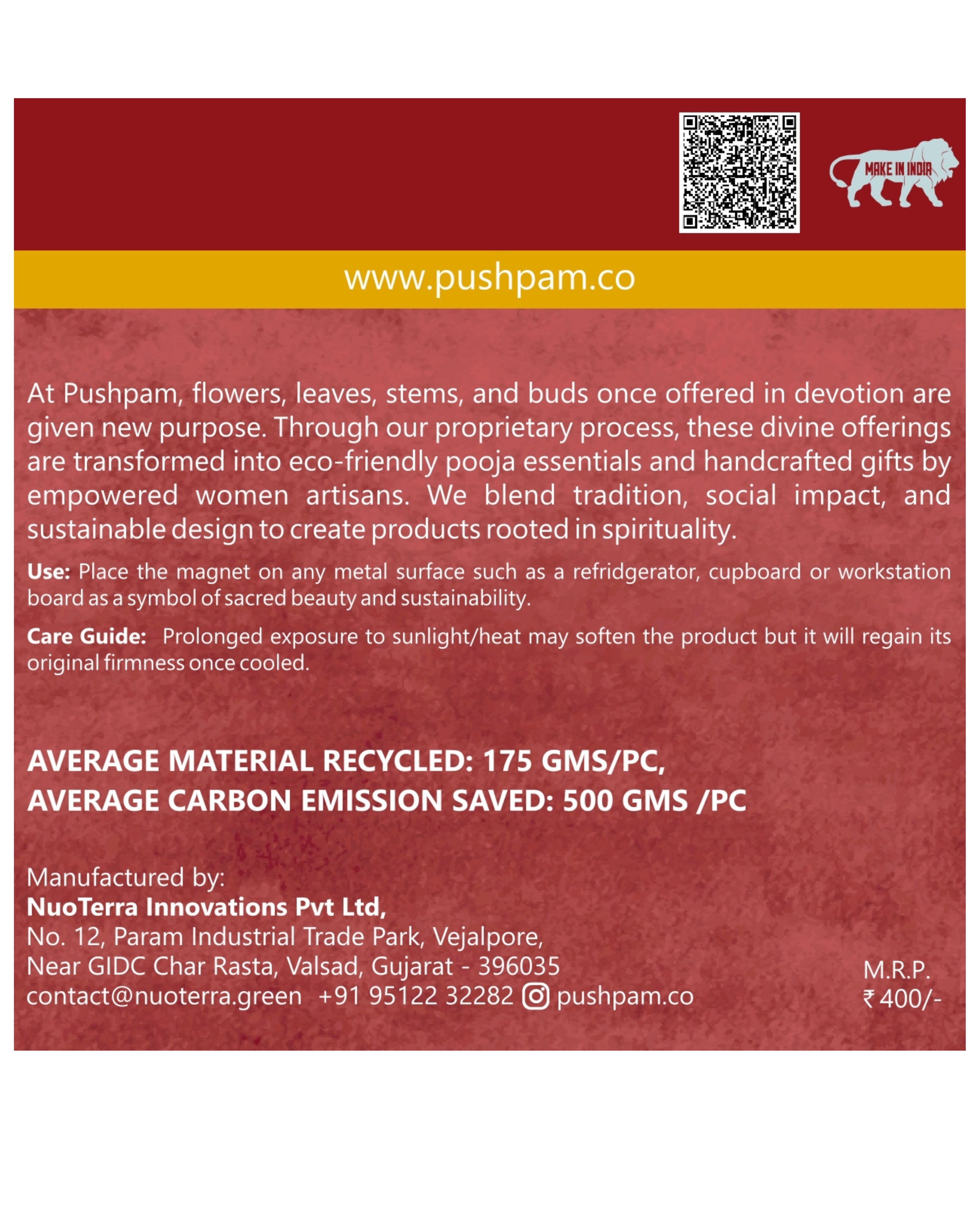 AASTHA MAGNET  - Ganesha - Right Trunk (Oval)