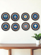 ASHTAMANGAL DECOR PLATES (SET OF 8) - 25 cm