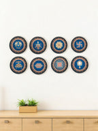 ASHTAMANGAL DECOR PLATES (SET OF 8) - 18.5 cm
