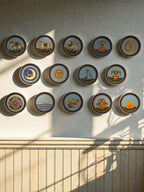 WALL DECOR PLATES 14 SWAPNA SET(SET OF 14) - 25 cm